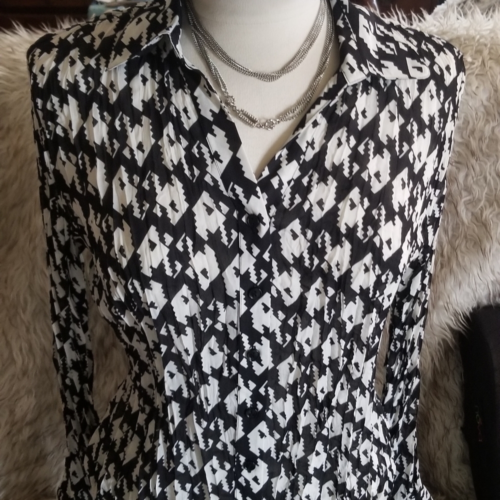 Blouse, size 10, Style & Co. Black & White